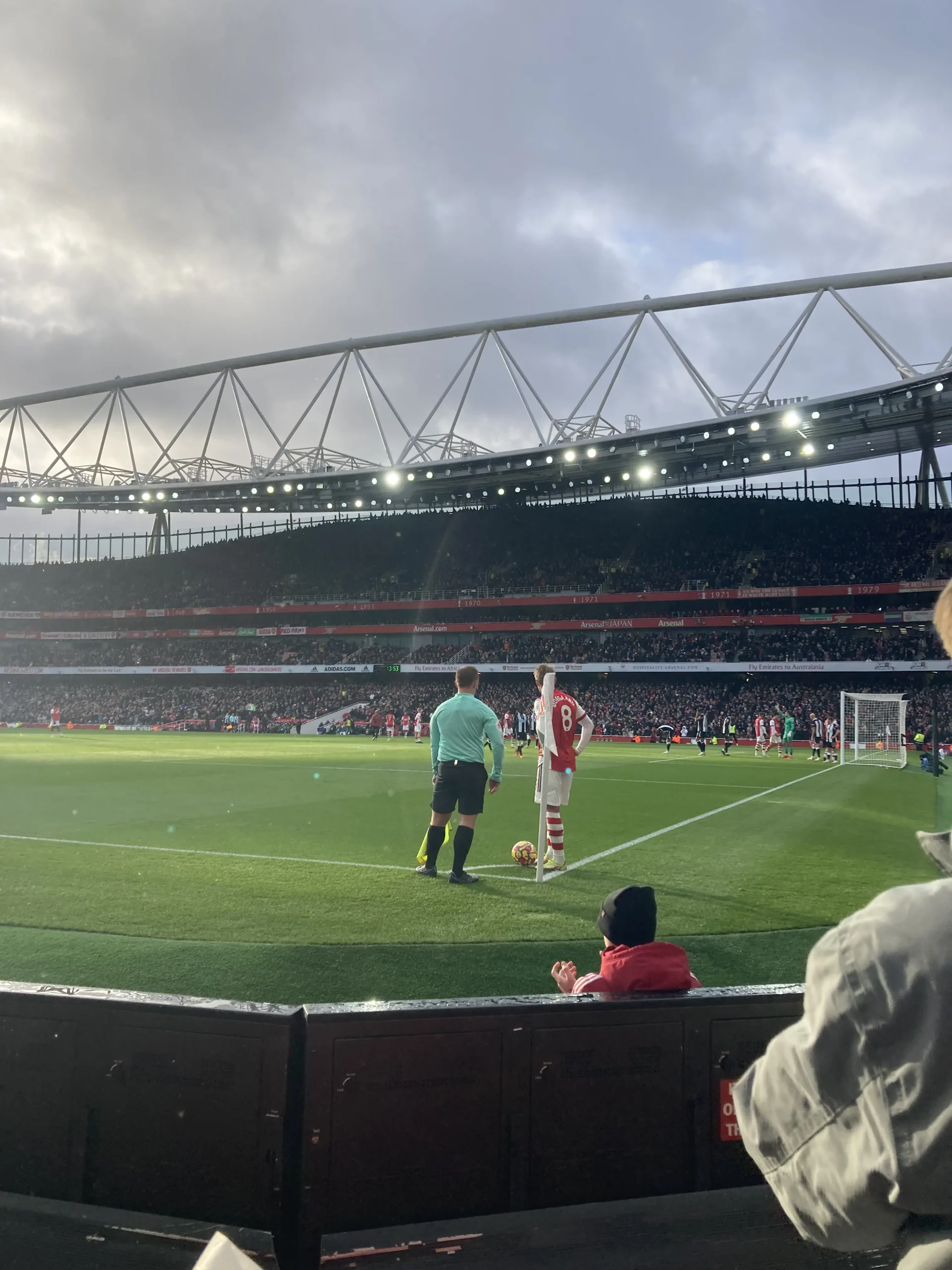 Lower tier North bank corner view